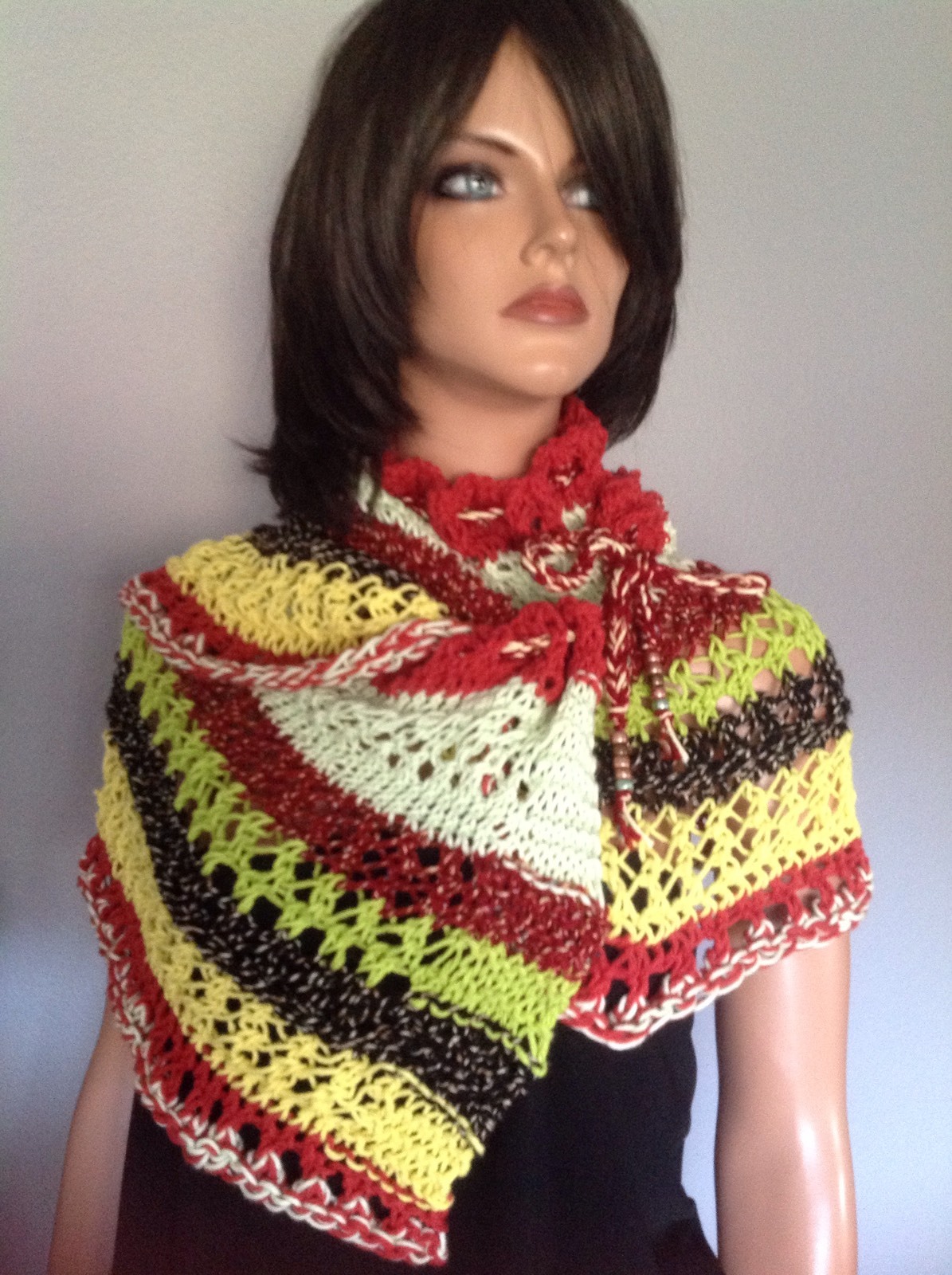 Hand Knit Shawl Wrap Caplet Designer Summer Fashion Hip Stylish ...
