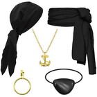 Pirate Costume Accessories Set For Women Men Pirates Belt and Pirate Head Sca...