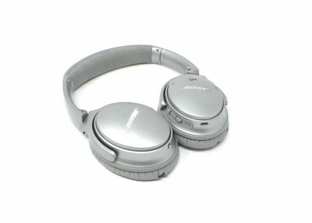 Bose QuietComfort 35 Noise Cancelling Bluetooth Over-Ear Headphones, Silver  