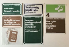 UK Social National Insurance Leaflets NI 196, 155A,17A, SA 28, 1975 1977, 1978