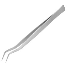 TWEEZERS fine tips bent angled  claw shape  stainless steel 165mm ENGINEER PT-12