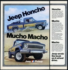 1976 Jeep Honcho J-10 Pickup Truck Color Photo Mucho Macho Vintage Print Ad 1976 Jeep Honcho J-10 Pickup Truck Color Photo Mucho Macho Vintage Print Ad