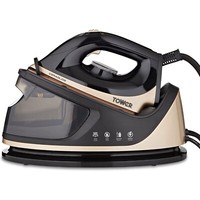 Tower Ceraglide Steam Generator Iron 2700W | 1.2L Water Tank | Gold & Black