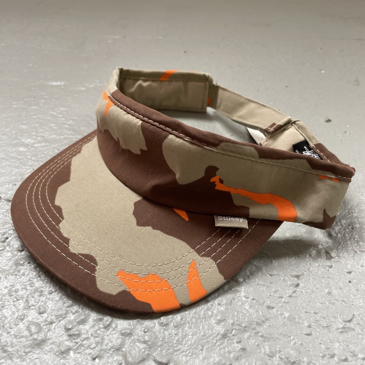 Vintage Stussy Headgear Visor Camo Y2K Strapback NWT | eBay