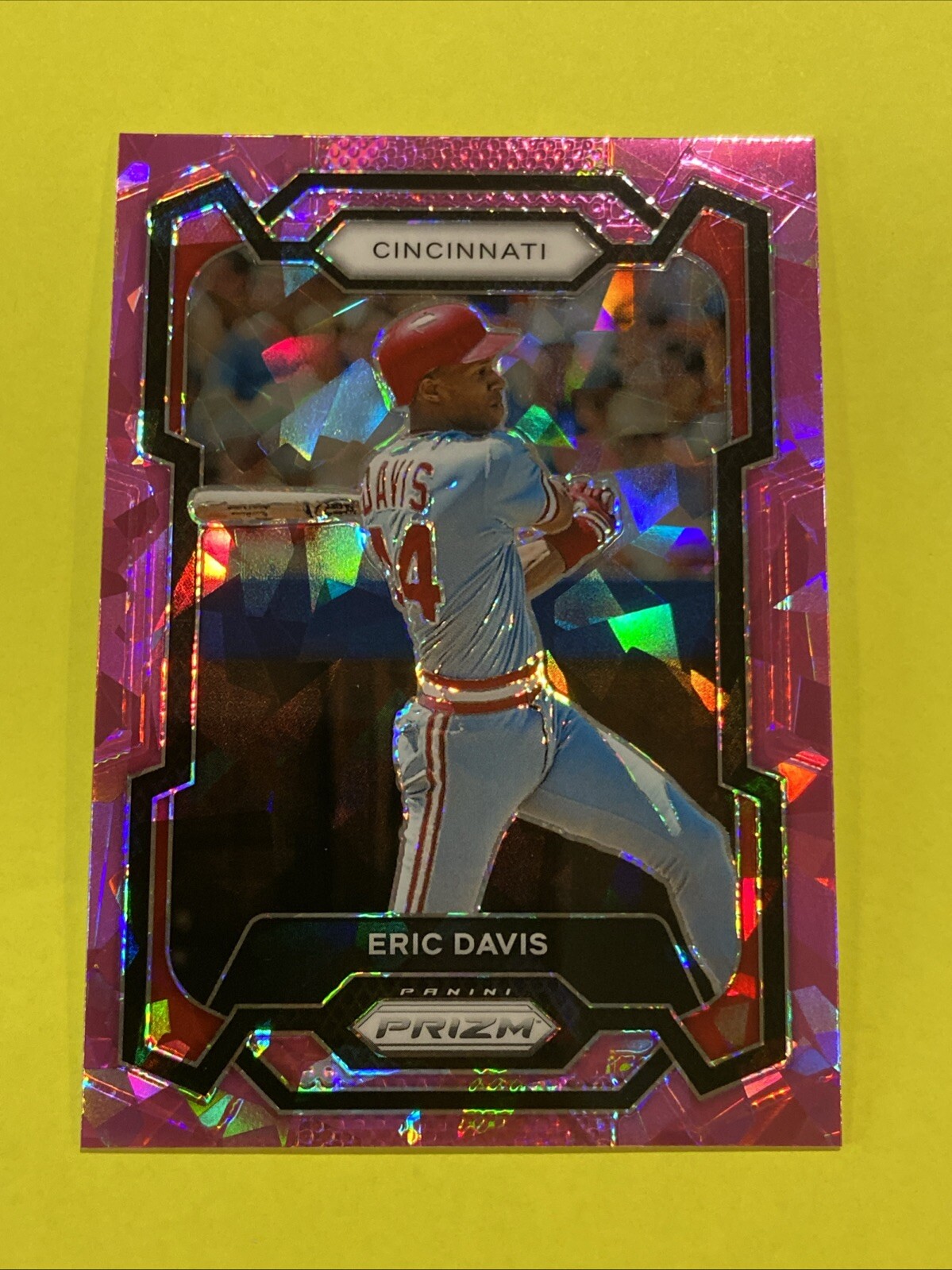2024 Panini Prizm Baseball - Pink Ice Prizm #128 Eric Davis - Cincinnati Reds