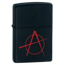 Zippo 20842 Anarchy Black Matte Finish Windproof Metal Lighter