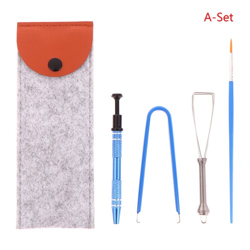 1Set Keyboard Cleaning Tool Keycap Puller Stem Holder Lube Brush w/Storage Ba AT - Photo 9/14