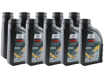 Fuchs 10 Liter TITAN SUPERSYN LONGLIFE SAE 0W-40 Engine Oil 10 x 1L for BMW MB