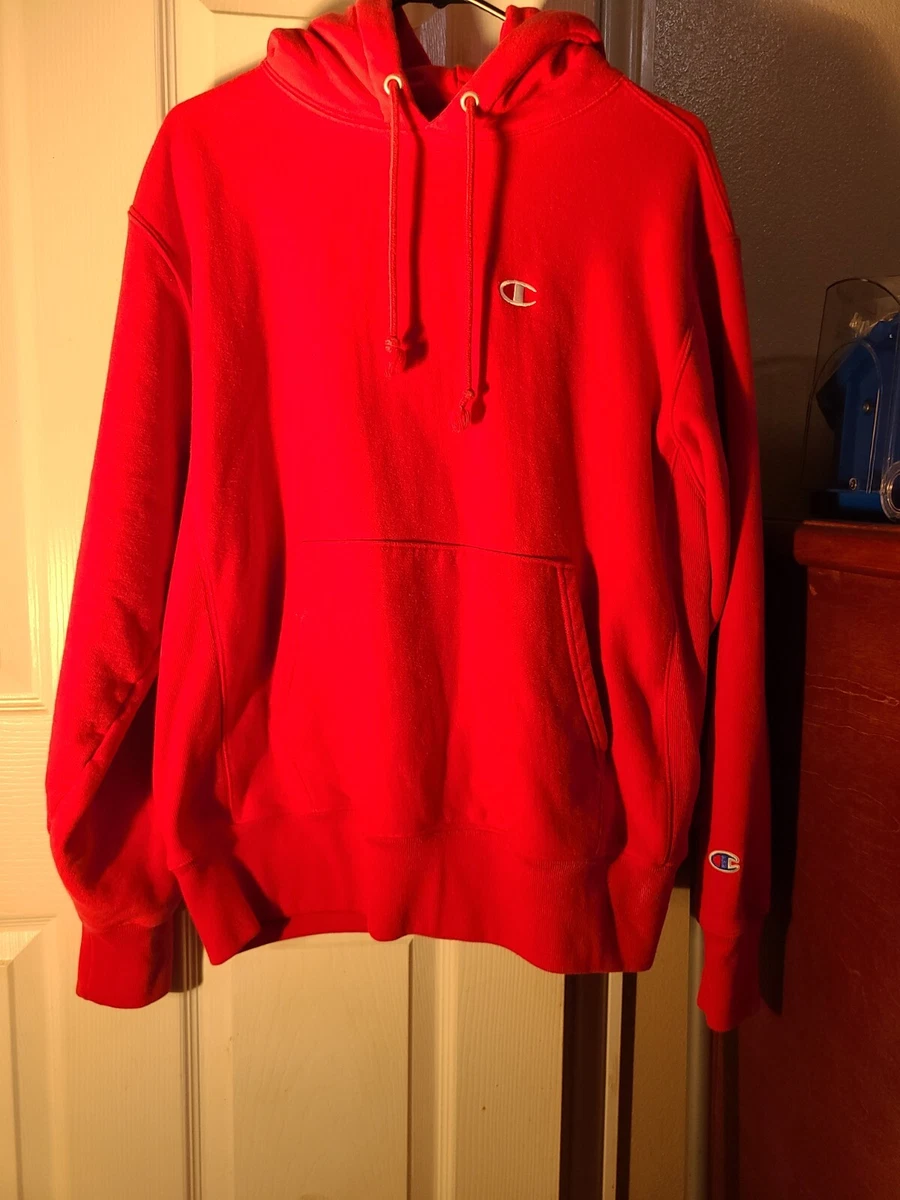 Cherry red store champion hoodie
