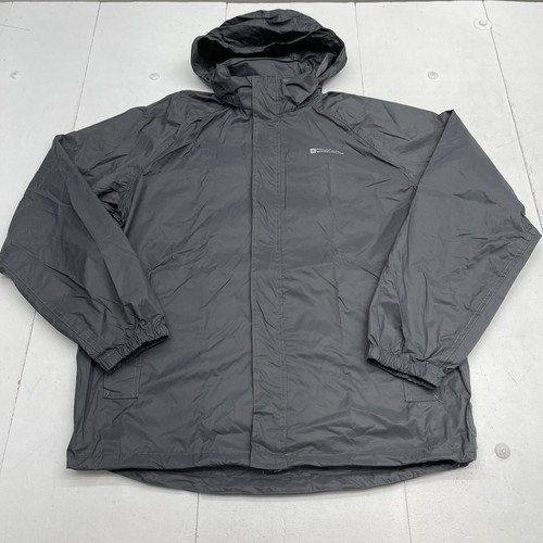 Mountain Warehouse 150 Dry Waterproof Pakka Jacket Gray Mens Size Medium