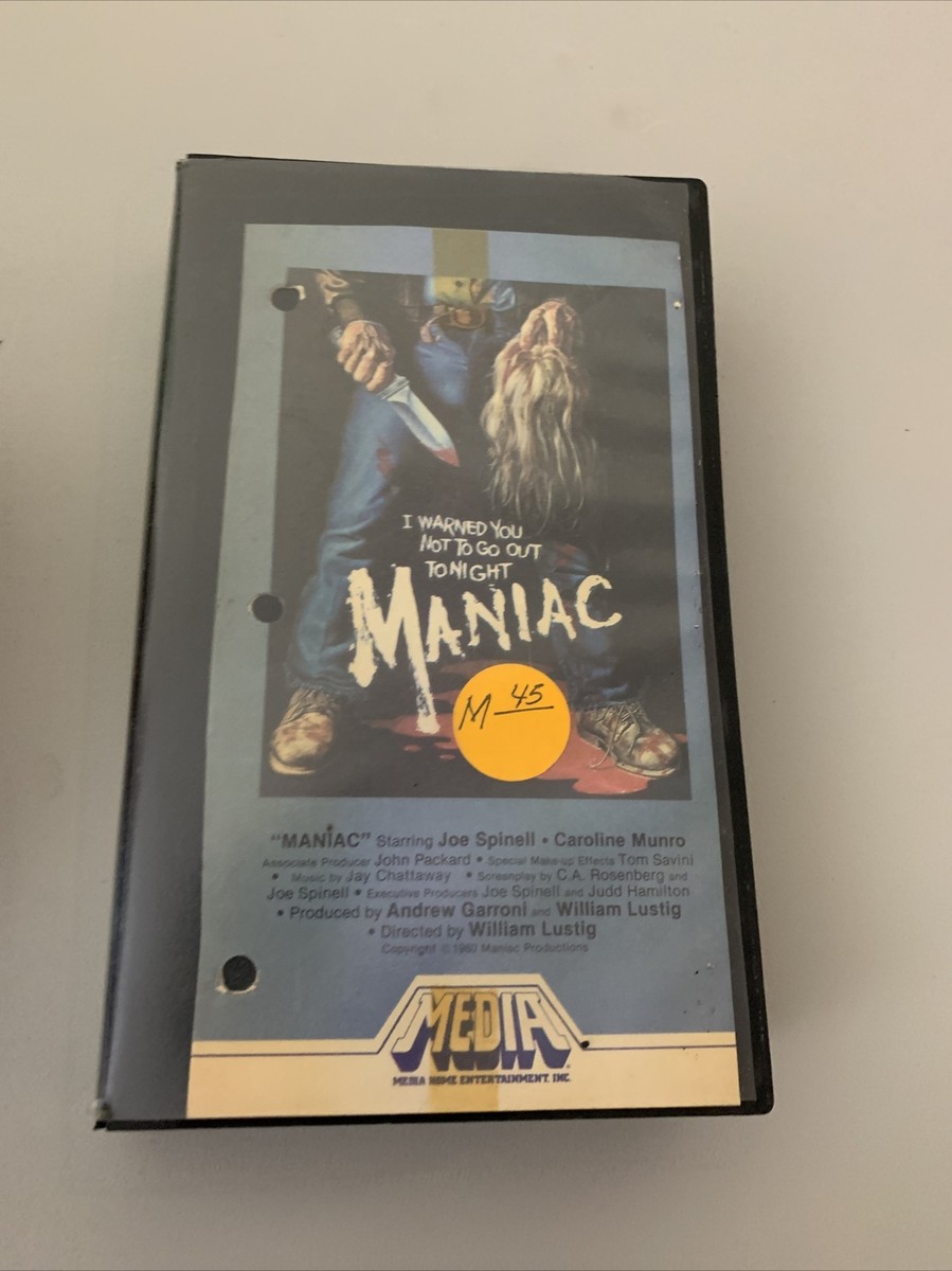 MANIAC VHS 1981 Media Home Joe Spinell Caroline Munro Horror Free Shipping!  | eBay UK