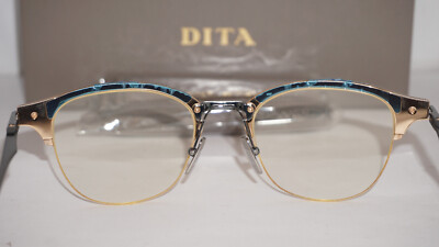 DITA Eyeglasses New IAMBIC Black Green Gold DTX143-A-01 52 21 140