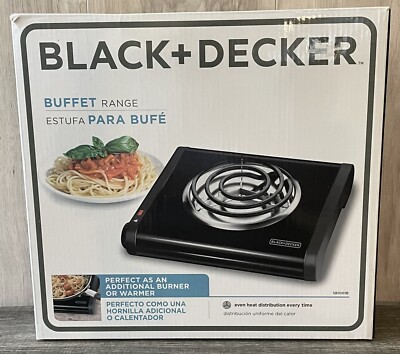 Black & Decker SB1001B Single Burner Buffet Range Complete in Box & Tested