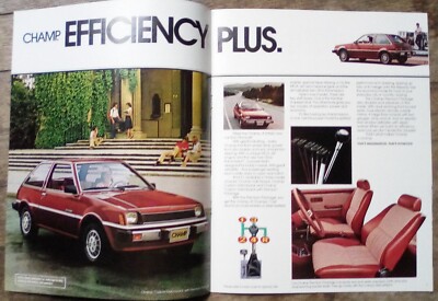 1979 Plymouth Champ Sales Brochure - Mitsubishi Colt | eBay