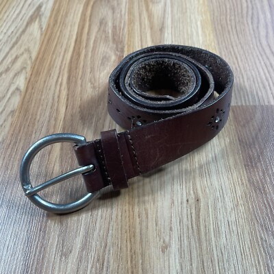 Unbranded Leather (?) Brown Floral Studded Belt Brown Floral Studded Belt – DESIRED NY main image 3