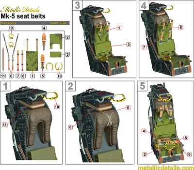 1/32 Metallic Details MDP32024 Mk-5 Seat belts