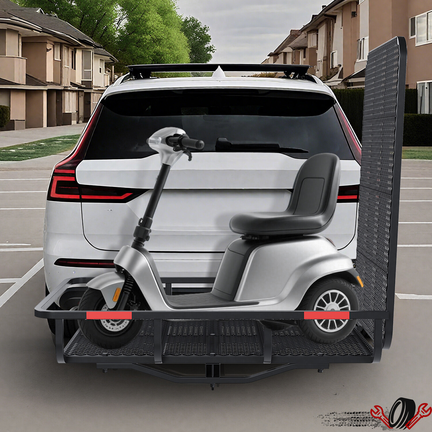 500LBS Mobility Carrier Wheelchair Scooter Rack Cargo Hitch Carrier ...