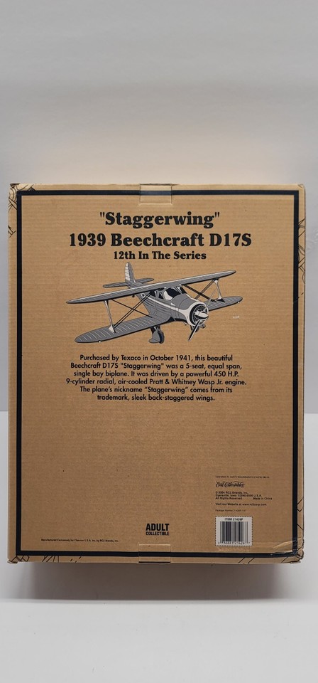 WINGS OF TEXACO #12 1939 BEECHCRAFT STAGGERWING D17S REG & SE SET ...