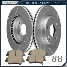 Front Disc Rotors + Ceramic Brake Pads for 2017 2018 2019 2020 Hyundai Elantra