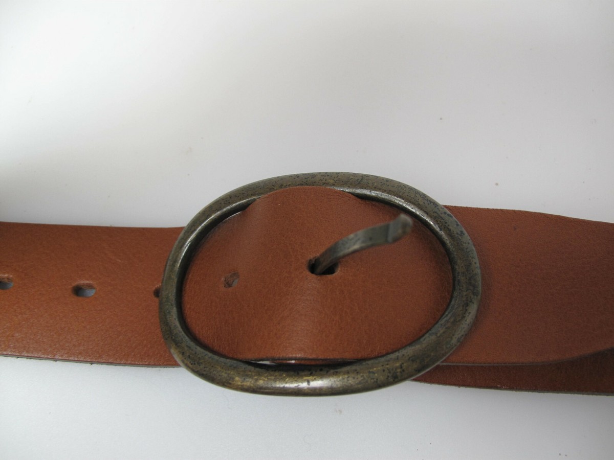 Theory Wide 100% Leather Waist Belt | Made in Italy | Size M | 2.5” Width Wide Brown Real Leather Heavy Thick Belt by per Una Made in  main image 3