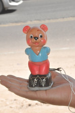 Giocattolo Vintage A Carica Manuale Orsetto Felice In Latta E Gomma