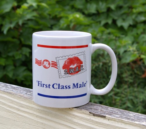 Valentines Day Coffee Mug First Class Male Love Letter SWAK Sealed With a Kiss - Picture 3 of 8