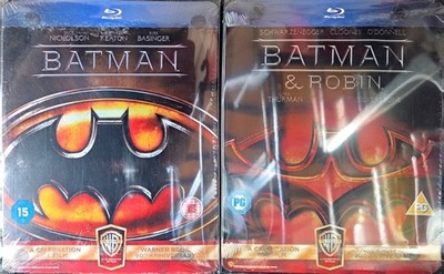 Batman Steelbook + Batman & Robin Steelbook  Warner Bros. 90th Anniversary OVP