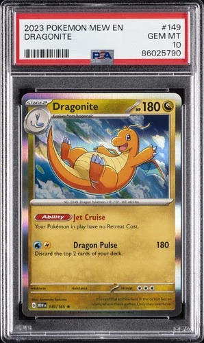 2023 POKEMON MEW EN-151 #149 DRAGONITE PSA 10