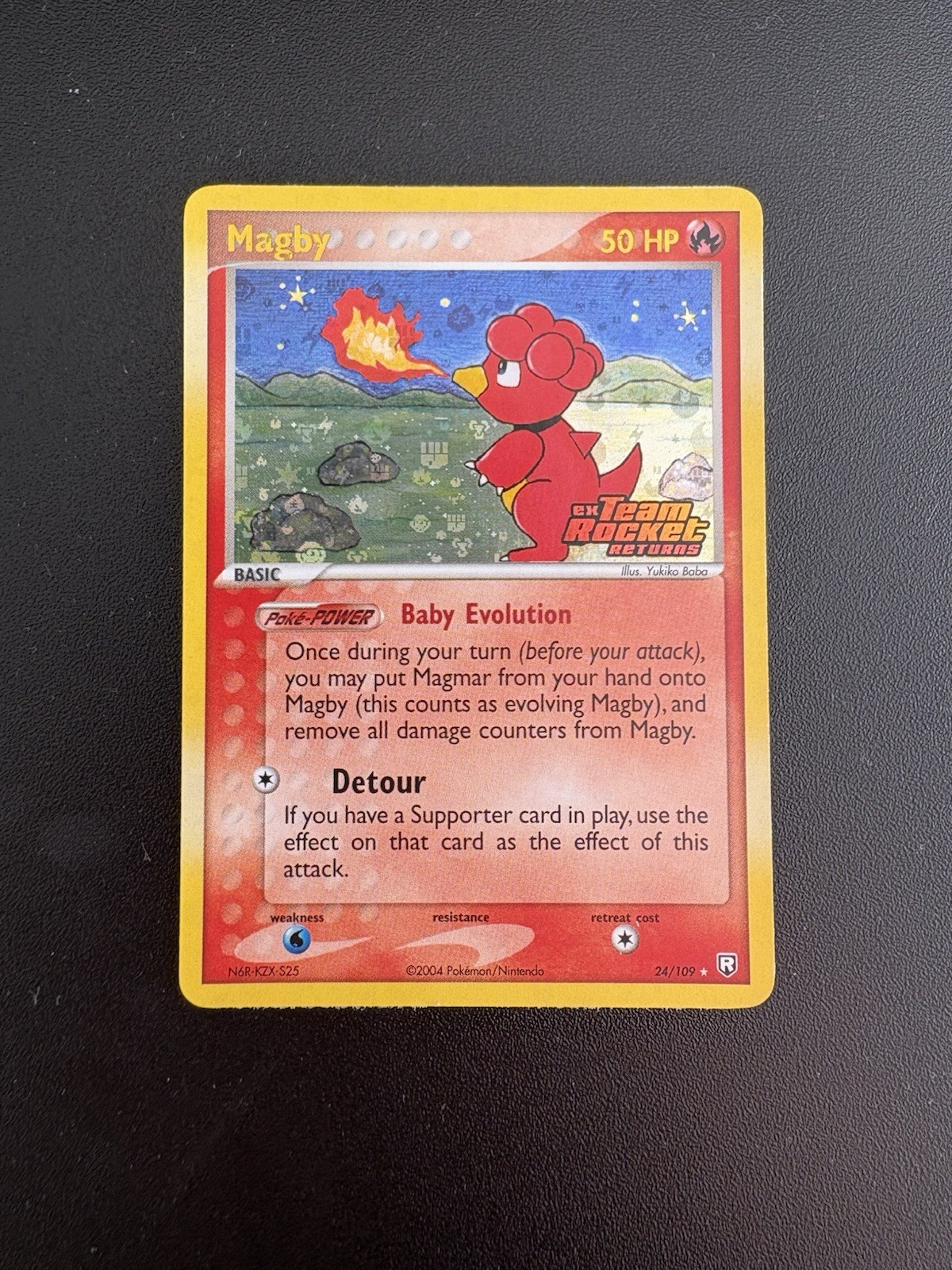 Magby Team Rocket Returns Stamped Reverse Holo Rare Pokemon NM Condition
