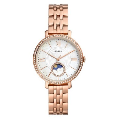 Fossil ES5165 Multifunction Roségold-farbiger Edelstahl   Damenuhr Fashion 36 mm