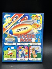 Personalized Name HUNTER STICKER BOOK Stick W/Us Boy Funky Groovy Stickers