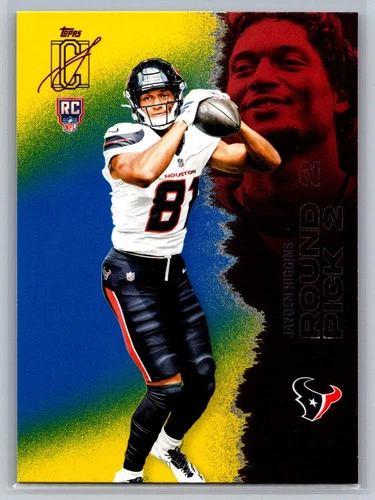 2025 Topps Signature Class Football Blue and Yellow Jayden Higgins #122