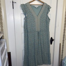 Full Length Summer Dress Floral Pattern Peasant Feminine Core 3X