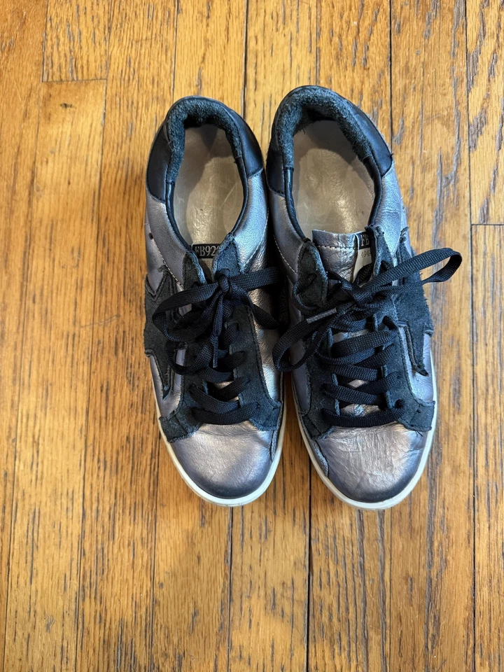 Freebird by Steven Shoes Womens Size 9 Silver Black Star Low Top Sneakers FB927 - Image 3 of 4