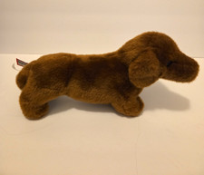 Douglas Plush Chestnut Dachshund Wiener Puppy Dog Stuffed Animal 12"