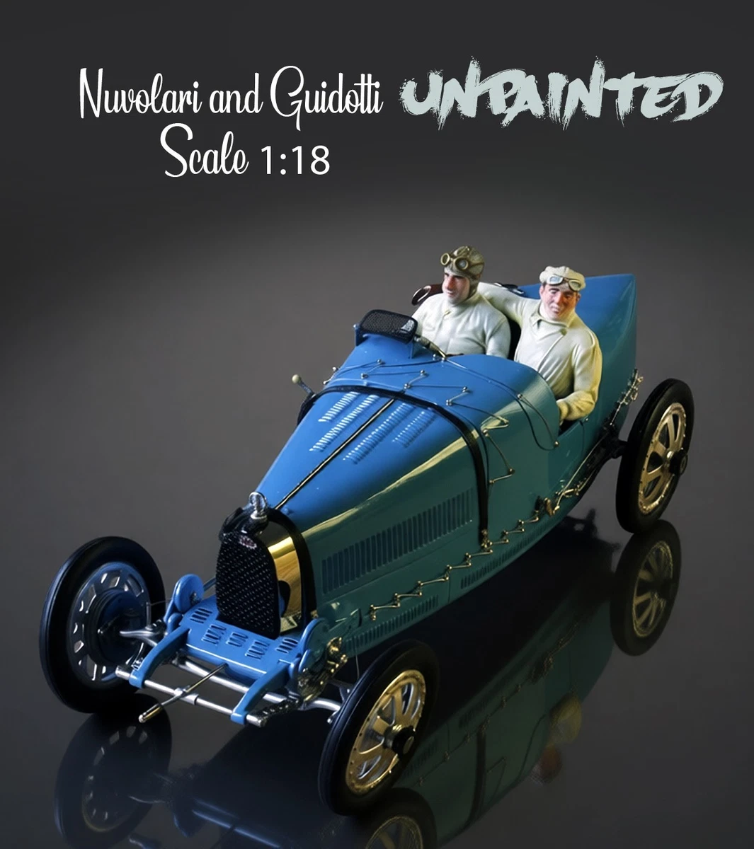 Figurine 1/18 Fille Résine – Violette VROOM, Non Peinte, Pour Diorama Mercedes 1960