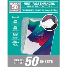 Samsill High Capacity Sheet Protectors, 50 Pack, 8.5x11 Inch Page Protectors for