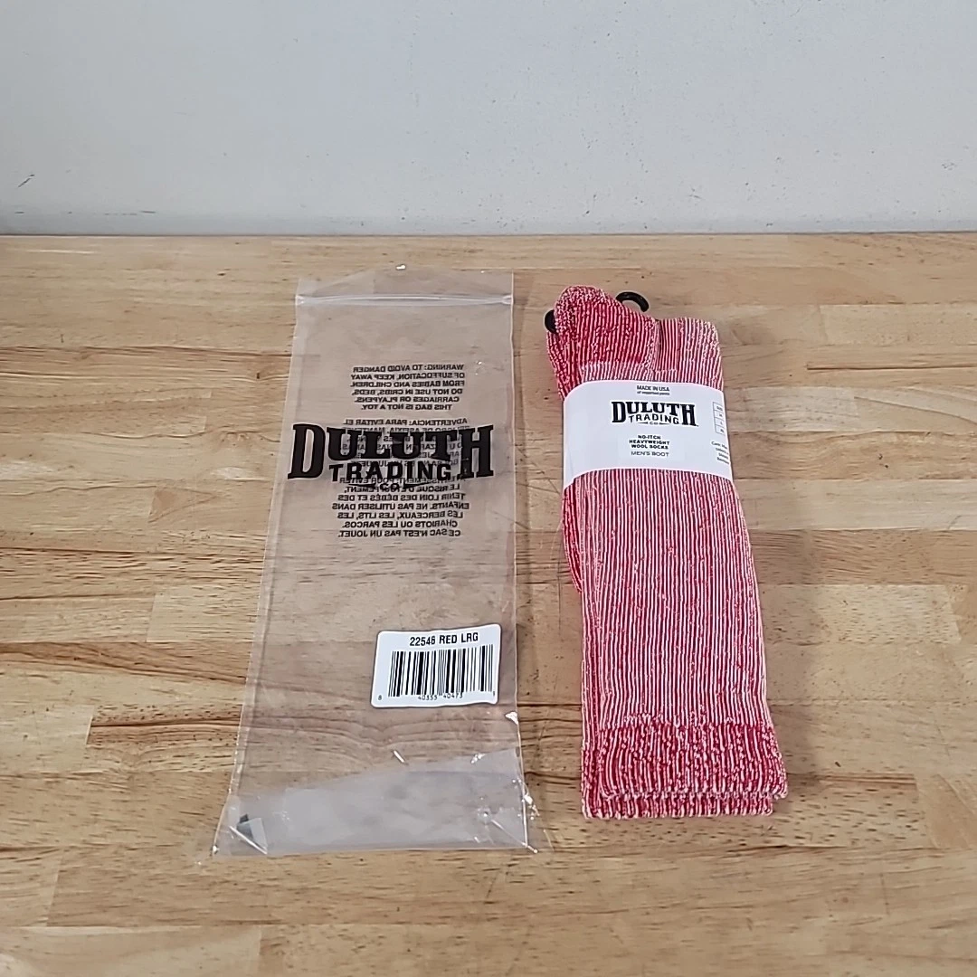 Duluth Trading Men’s Large (9.5 - 12) No-itch Heavyweight Wool Boot Crew Socks
Opens in a new window