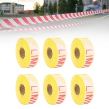 6PCS Yellow White Caution Tape Bulk Polyester Rugged Construction Warning Safety