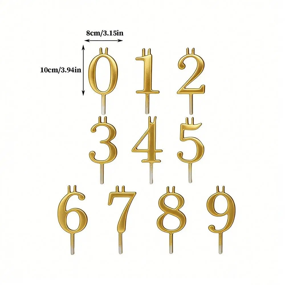 S 0-9 Number Steady Birthday Cake Topper Decorations Metal
