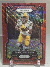 2023 Panini Prizm - Rookies Dontayvion Wicks #333 Red Wave Prizm /149 EAGLES
