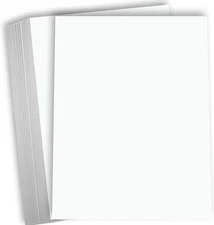 White Cardstock Thick Paper - 8 1/2 x 11" Blank Heavy Weight 100 lb Cover Car...