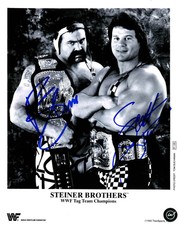 Scott Steiner & Rick Steiner Dual Signed WWF Autographed 8x10
