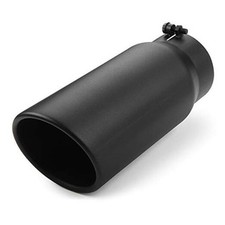 Exhaust Tip 5" Inlet, Exhaust 5" inlet - 6" outlet, 15" long Black Coated