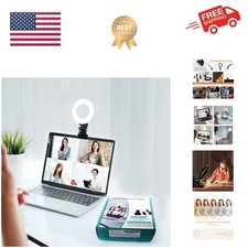 Ring Light Video Conference Lighting Kit 3200k-6500K Dimmable Led Clip on Com...