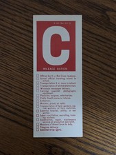 1940s 1942 Gas Ration Decal C Estate Sale Find Gm Ford Chevy Lincoln - 1 Ea.