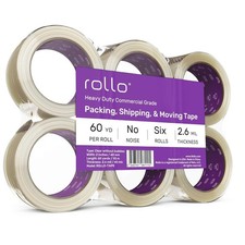 No Noise Packing Tape Silent Shipping Tape 60 Yards x 2" Wide x 2.6 Mil Thick 6