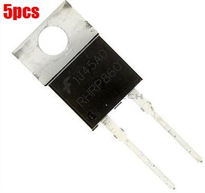 5Pcs TO-220 Hyperfast Diode RHRP860 8A 400V - 600V New Ic al