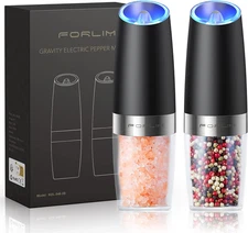 Gravity Electric Salt and Pepper Grinder Set, Automatic Pepper Grinder Shakers M
