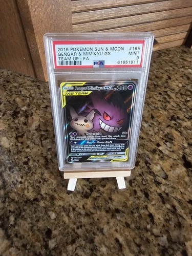 Pokémon Gengar & Mimikyu GX 165/181 Team Up Ultra Rare Full Art Holo PSA 9